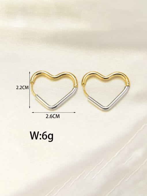 A TEEM Titanium Steel Heart Minimalist Huggie Earring 1