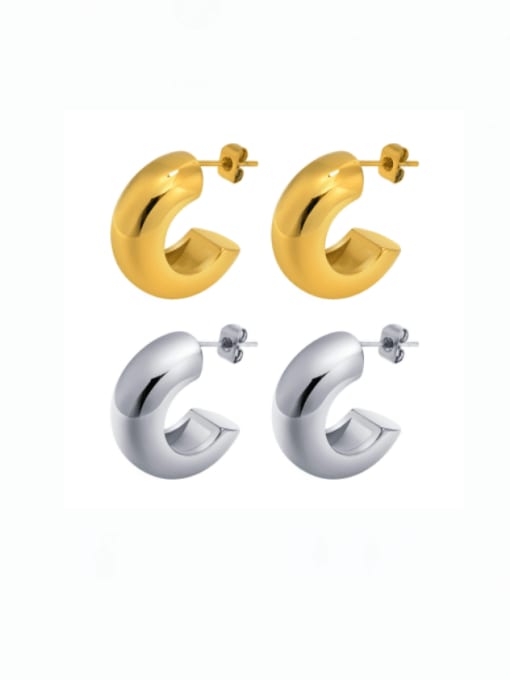 CONG Stainless steel Geometric Minimalist Stud Earring 0