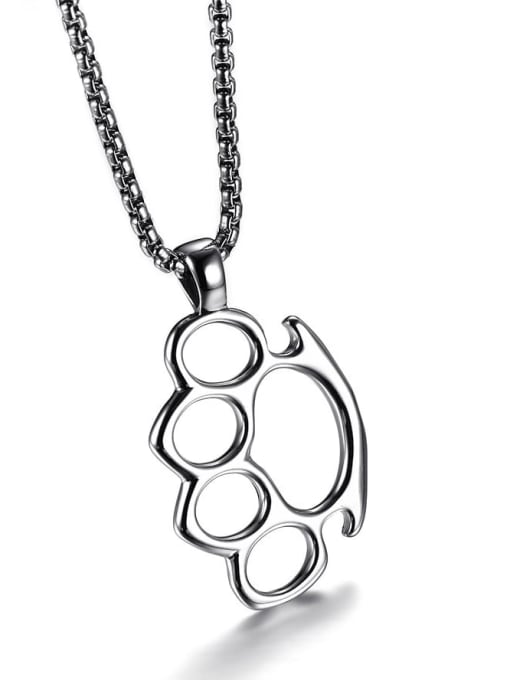 CONG 316L Surgical Steel Geometric Minimalist Necklace 3