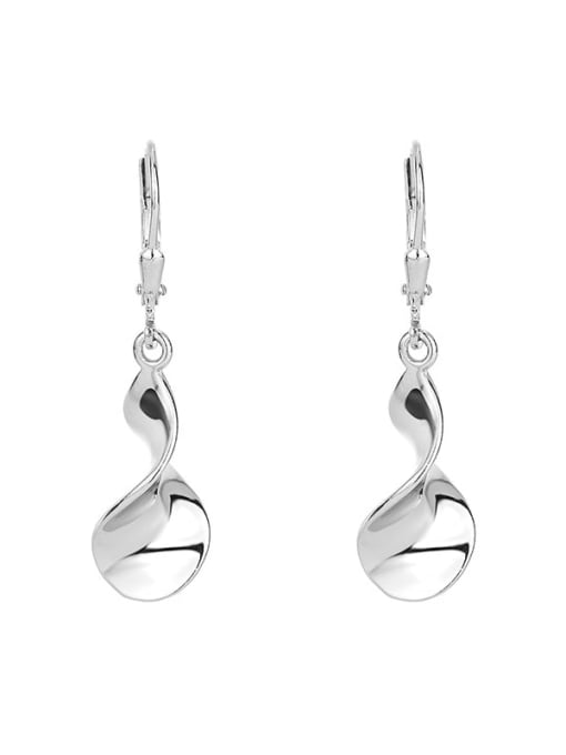 YJEH 177 (Platinum) 925 Sterling Silver Geometric Minimalist Drop Earring