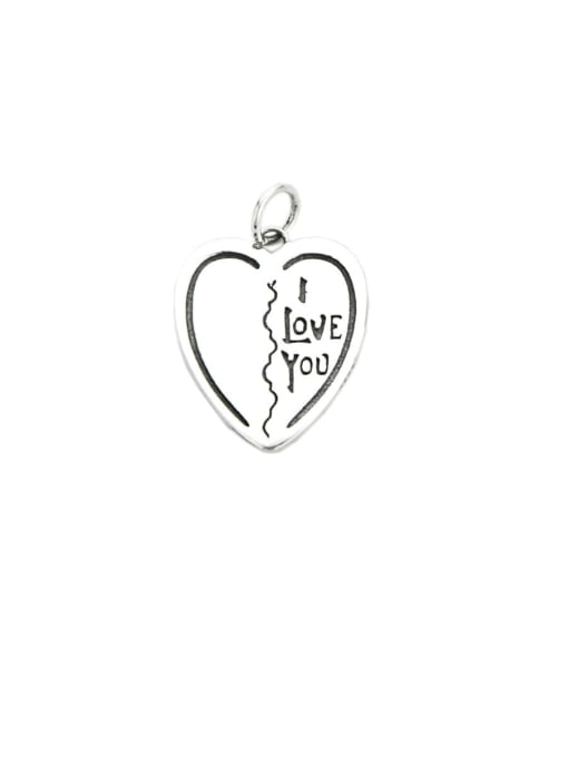 SHUI Vintage Sterling Silver With Vintage Heart Pendant Diy Accessories 0