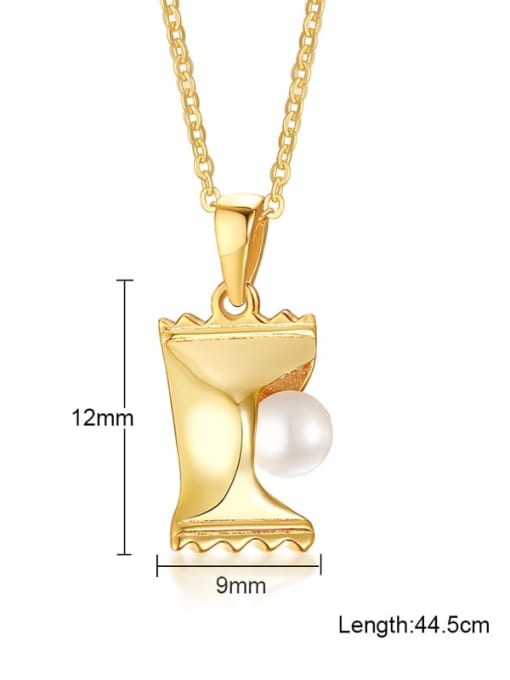 LI MUMU Copper Imitation Pearl White Necklace 2