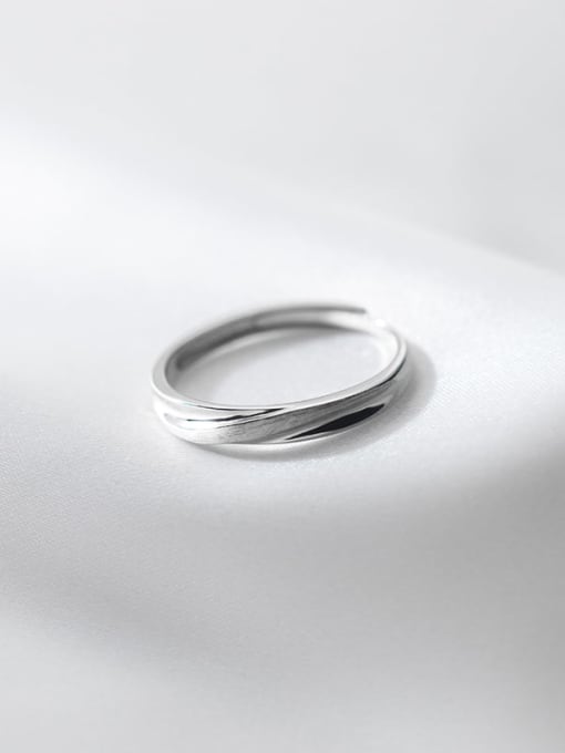Rosh 925 Sterling Silver Round Minimalist Couple Ring 2