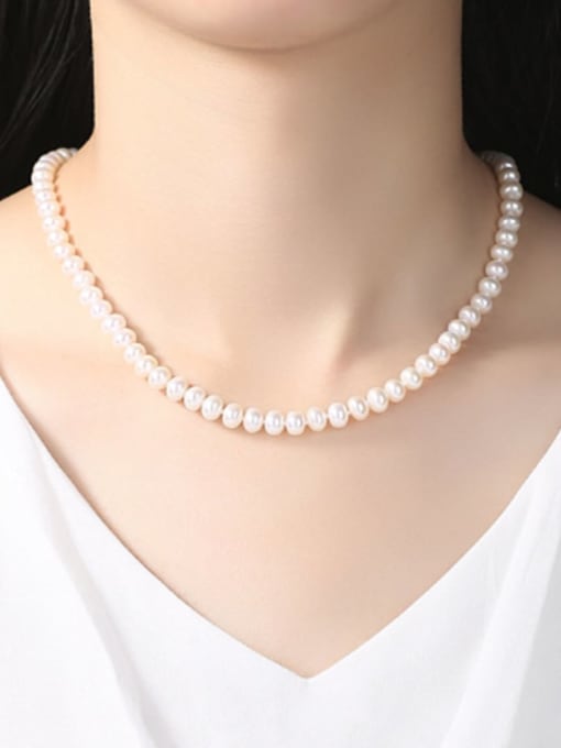 CCUI 925 Sterling Silver Freshwater Pearl Necklace 1