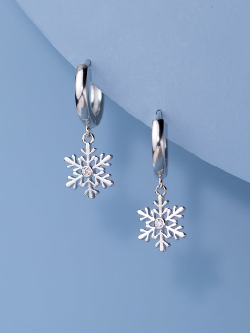 Rosh 925 Sterling Silver Cubic Zirconia Christmas Seris Dainty Huggie Earring 0