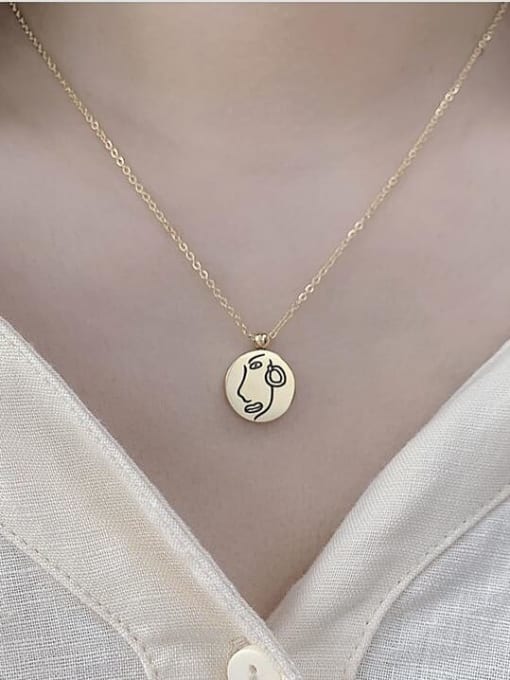 A TEEM Titanium Geometric Minimalist pendant  necklace 1