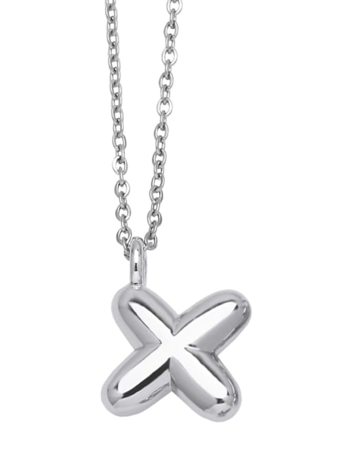 X Brass Letter Minimalist Necklace