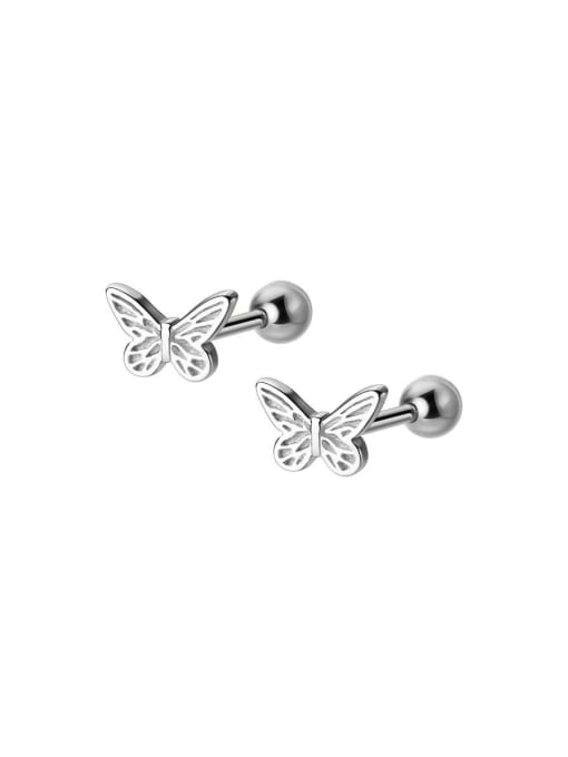 Rosh 925 Sterling Silver Cubic Zirconia Butterfly Dainty Stud Earring 0