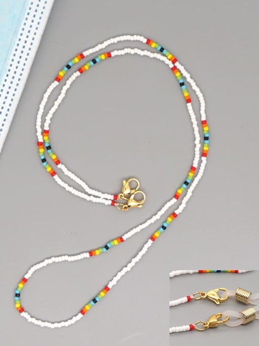 MG N200020A Stainless steel MGB Bead Multi Color Bohemia Necklace