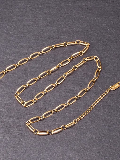 A TEEM Titanium Minimalist hollow chain Necklace 2