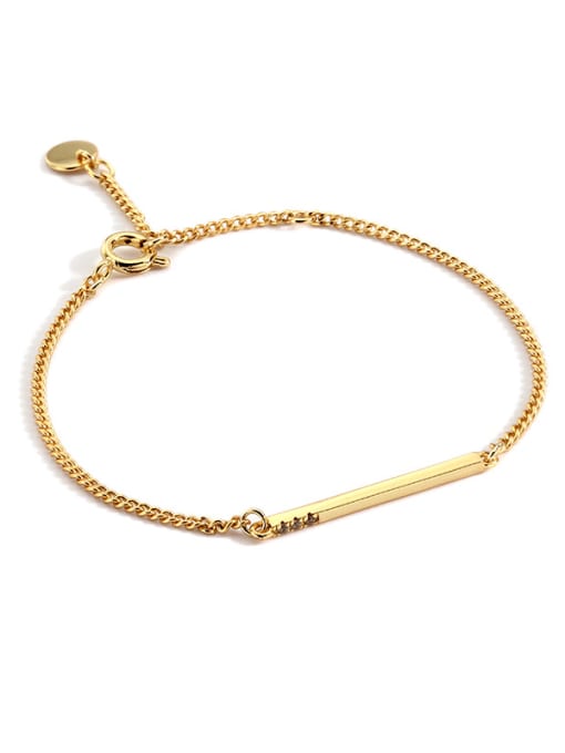 CHARME Brass Geometric Minimalist Link Wire  Bracelet