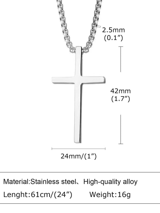 Chain containing Stainless steel Cross Hip Hop Regligious Necklace