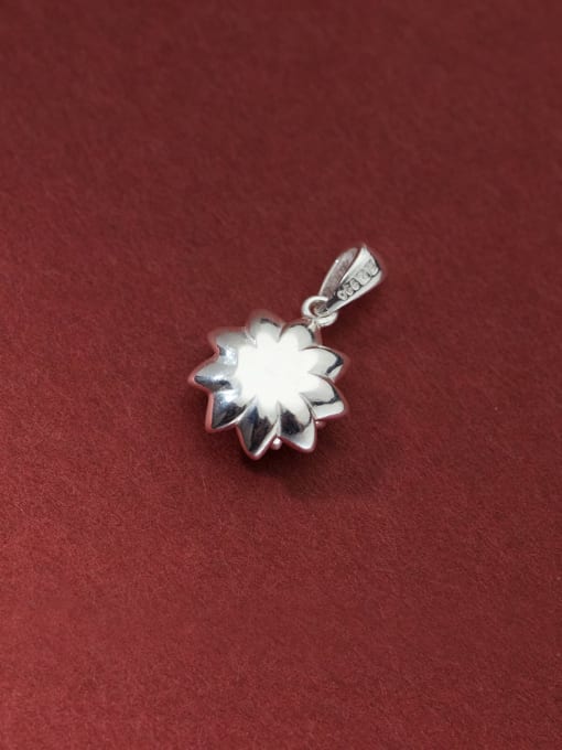 Rosh 925 Sterling Silver Minimalist Flower  Pendant 4