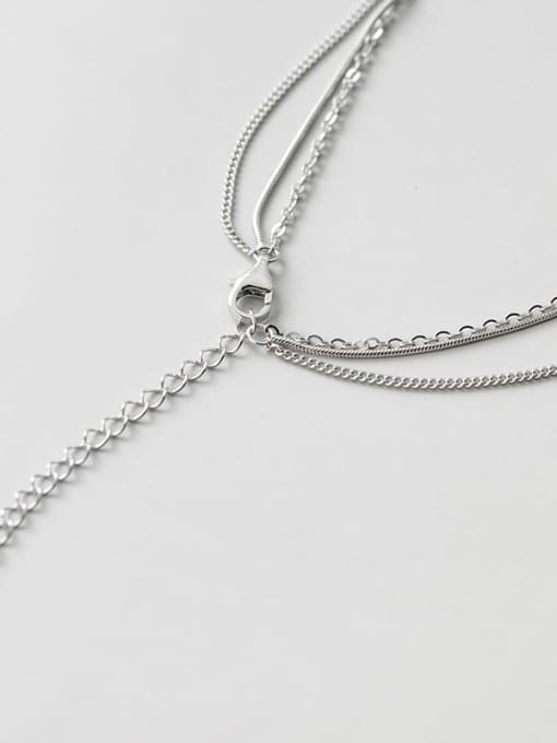 Rosh 925 Sterling Silver Minimalist Multi Strand Necklace 3