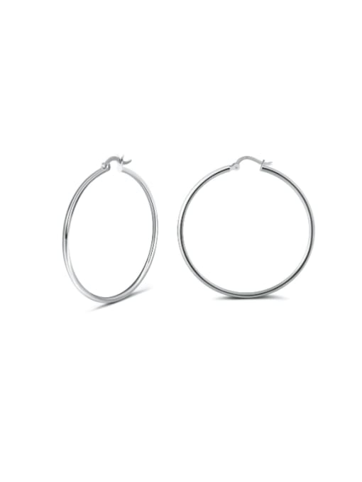 RINNTIN 925 Sterling Silver Geometric Minimalist Hoop Earring 0