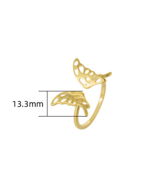 XBOX 925 Sterling Silver Hollow Butterfly Minimalist Band Ring 3