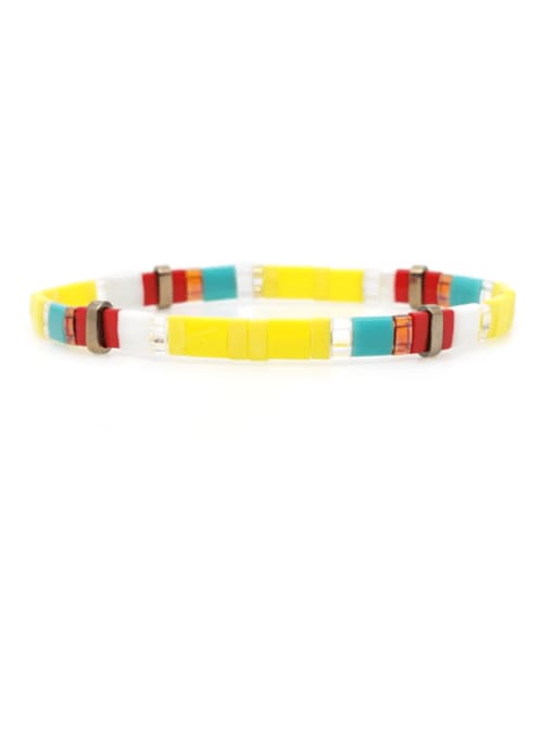 Roxi Tila Bead Bohemia Multi Color Square  Pure Handmader  Adjustable Bracelet 1