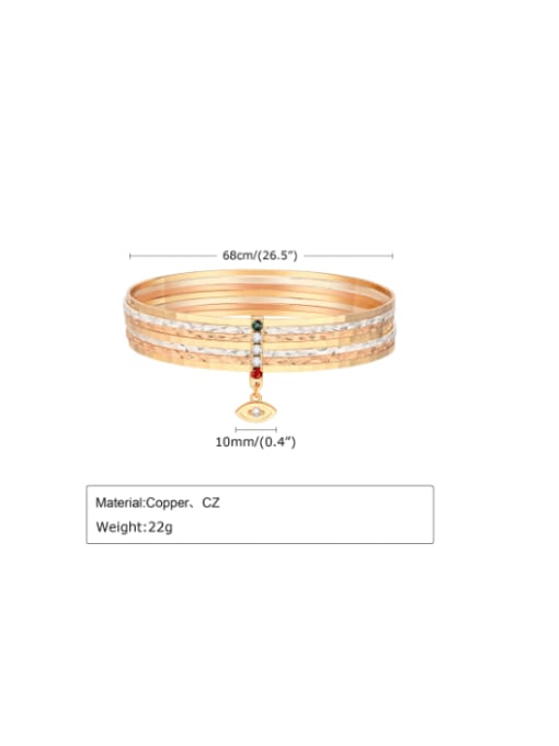 CONG Brass Geometric Minimalist Set Bangle 2