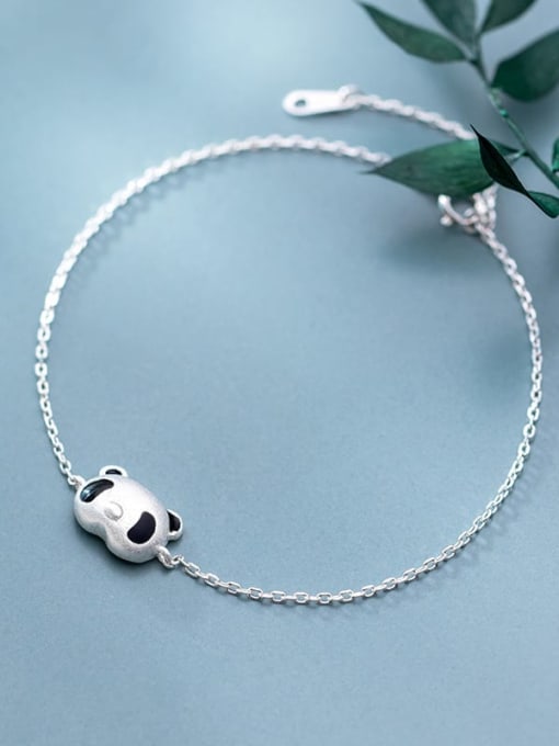 Rosh 925 Sterling Silver Panda Cute Link Bracelet