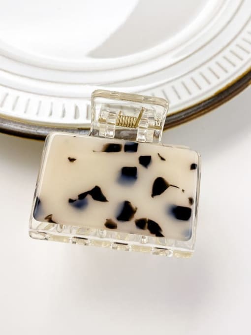 Rice hawksbill 5cm Cellulose Acetate Minimalist Square Alloy Multi Color Jaw Hair Claw