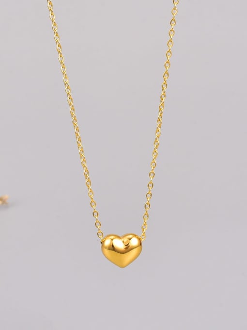 A TEEM Titanium Steel Heart Minimalist Necklace