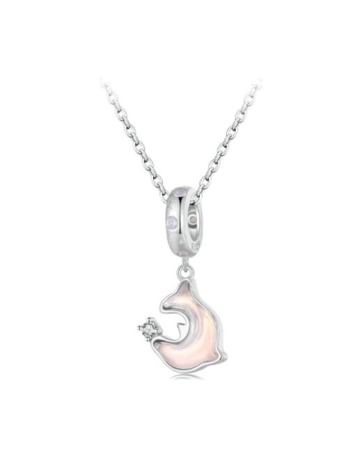 Jare 925 Sterling Silver Dolphin Cute Necklace 0