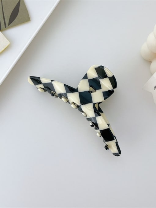 F158 11cm Cellulose Acetate Trend Geometric Alloy Jaw Hair Claw