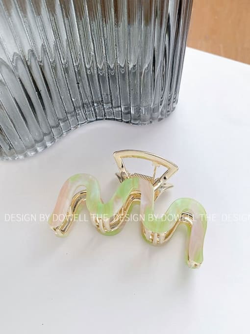 Apricot green 8.5cm Cellulose Acetate Trend Geometric Zinc Alloy Jaw Hair Claw