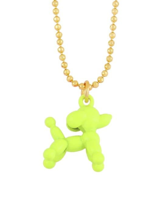 yellow Brasel  Cute Cartoon Dog Pendat Necklaces