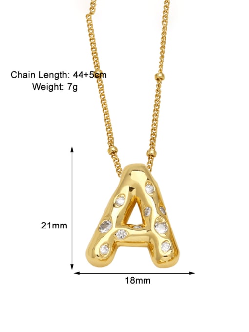 CC Brass Letter Minimalist Necklace 3