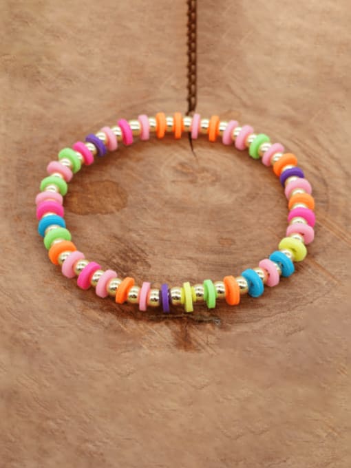 MMBEADS Multi Color Polymer Clay  Bohemia Handmade Beaded Bracelet 3
