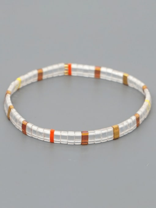 TL B190250F Stainless steel TILA Bead Multi Color Geometric Bohemia Handmade Weave Bracelet