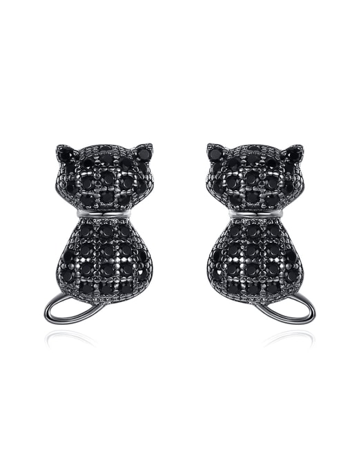 CCUI 925 Sterling Silver Cubic Zirconia Mouse Cute Stud Earring 0