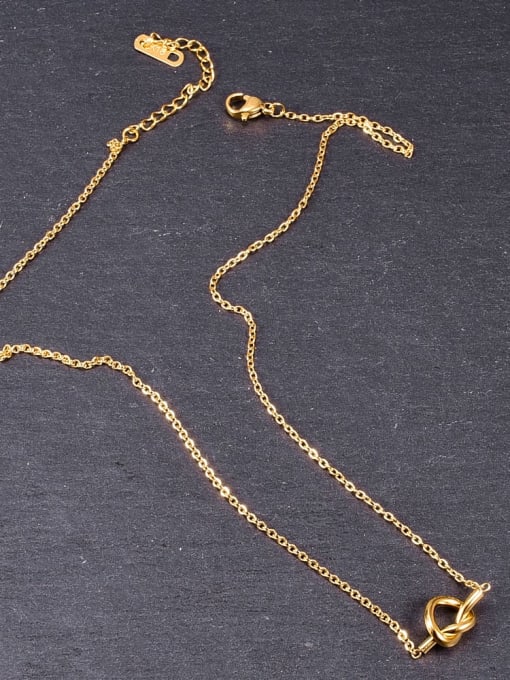 A TEEM Titanium Bowknot Minimalist pendant Necklace 1