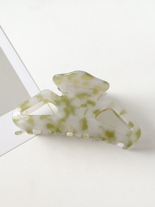 Water green Cellulose Acetate Minimalist Geometric Alloy Jaw Hair Claw