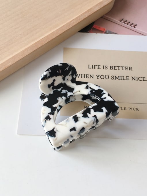 Cow color 9.6cm Alloy Cellulose Acetate Cute Geometric Jaw Hair Claw