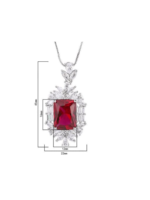 ROSS Brass Cubic Zirconia Geometric Luxury Necklace 2