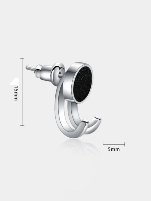 BSL Titanium Steel Geometric Minimalist Single Earring(Single-Only One) 2