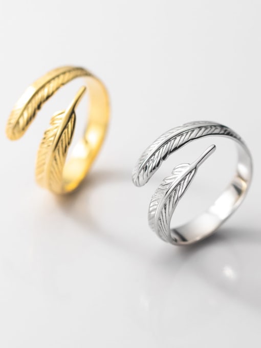 Rosh 925 Sterling Silver Wheatear Minimalist Band Ring 3