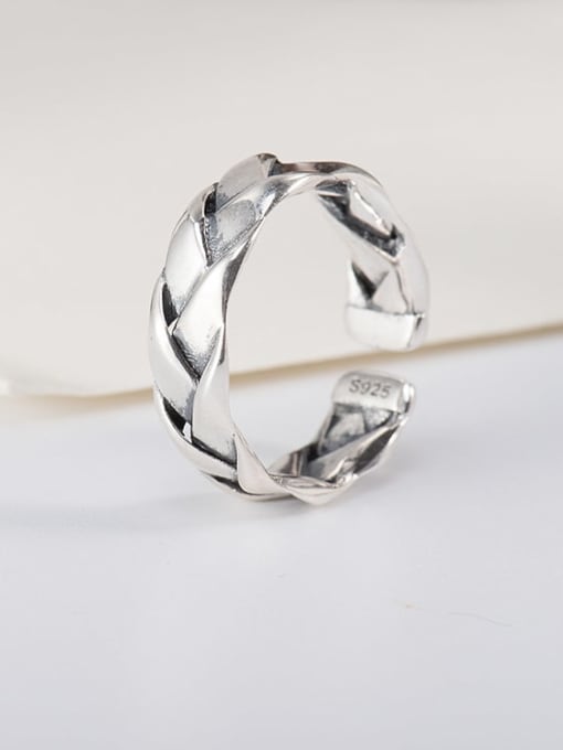 XBOX 925 Sterling Silver Geometric Vintage Band Ring 2