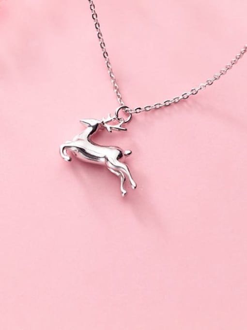 Rosh 925 Sterling Silver Deer Minimalist Necklace 2