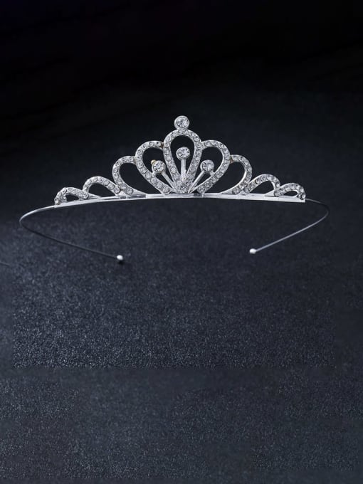 Style 13 Alloy Cubic Zirconia Trend Crown  Hair Fascinator