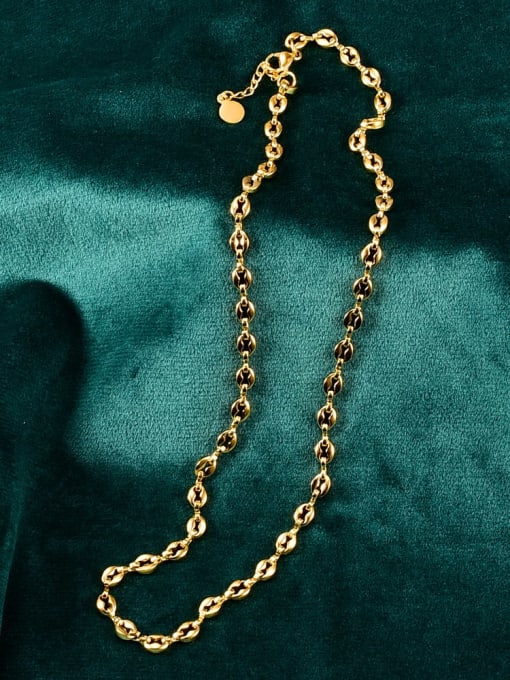 A TEEM Titanium Hollow Geometric Minimalist chain Necklace 1