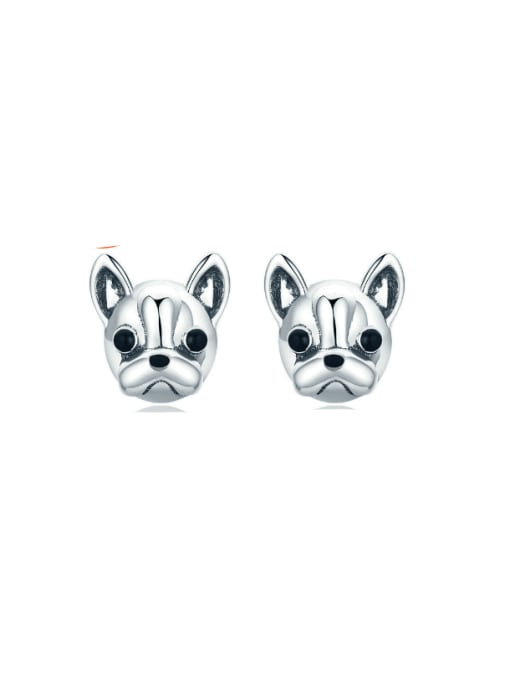 Jare 925 Sterling Silver Dog Cute Stud Earring 0