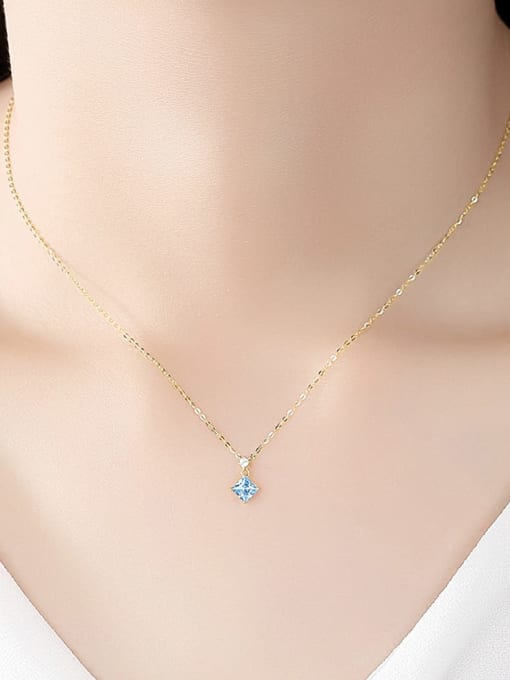 CCUI 14k Gold simple Diamond Pendant Necklace 1