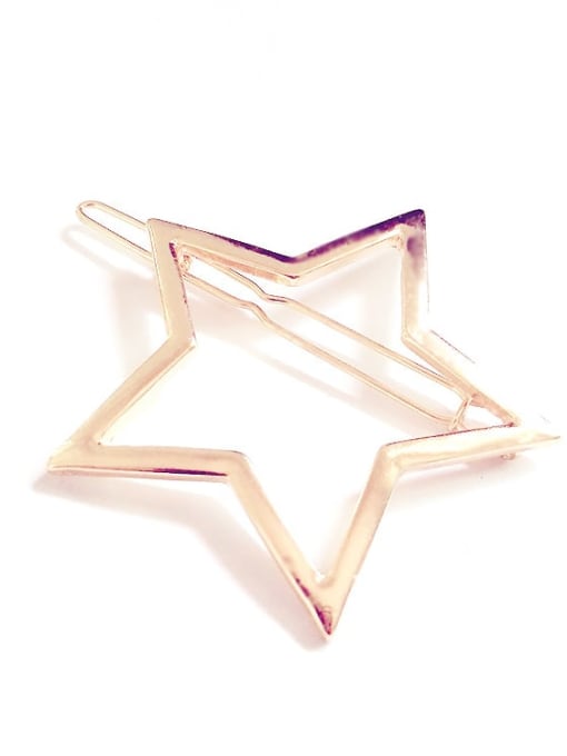 Five pointed star gold H58 Alloy Minimalist Geometric Hair Pin