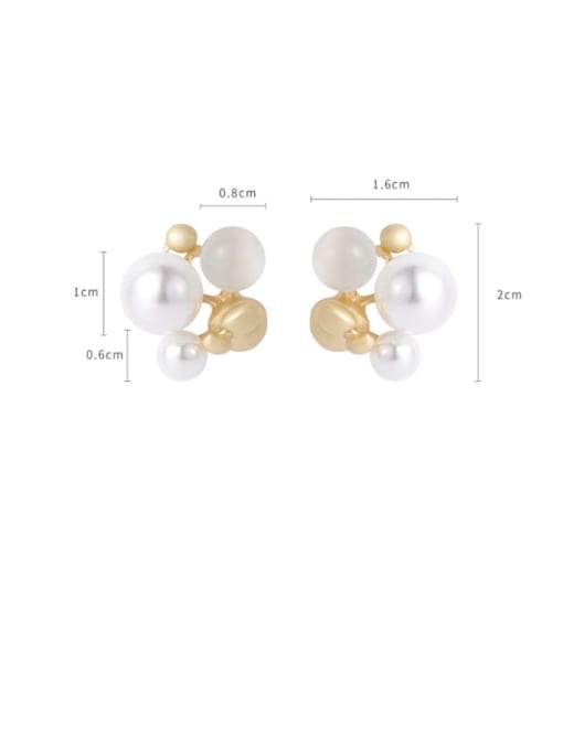 Girlhood Alloy With Imitation Gold Plated Fashion Flower Stud Earrings 3