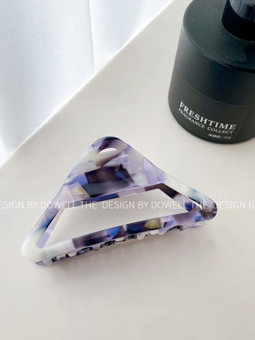 Colorful purple 9.2cm Cellulose Acetate Trend Triangle Alloy Multi Color Jaw Hair Claw