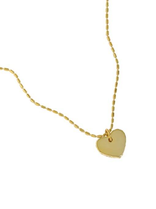 18K gold 925 Sterling Silver Heart Minimalist Necklace