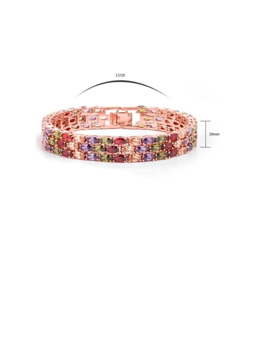 BLING SU Copper Cubic Zirconia Geometric Luxury Bracelet 2